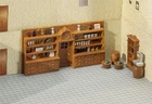 Faller HO Scale Scenery Accessory Kit Vintage Store Interior Shelve/Barrel/Goods