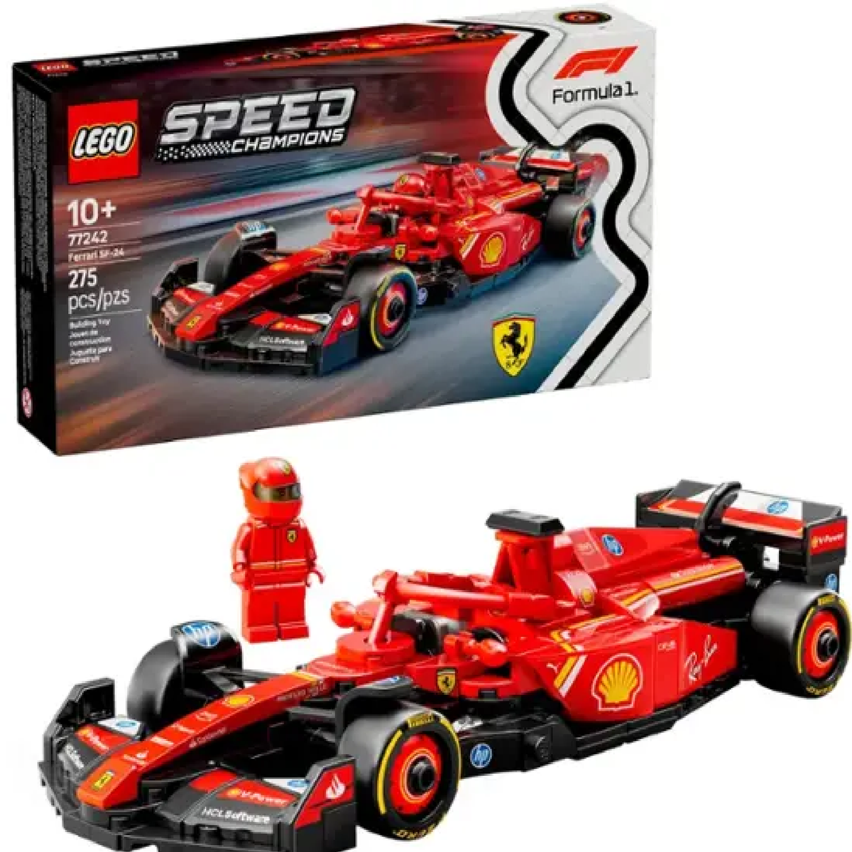 LEGO 6526994 Speed Champions Ferrari SF-24 F1 Race Car 77242