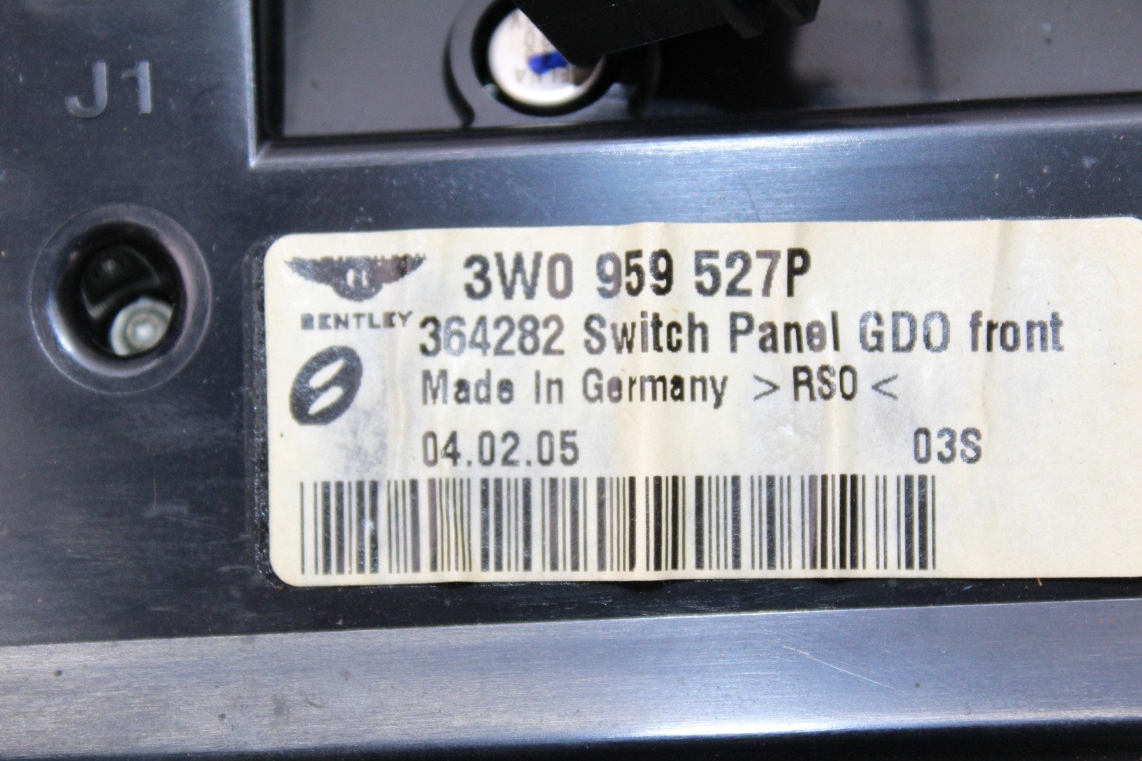 2003-2010 Bentley Continental GT Front Roof Overhead Dome Sunroof Control Switch