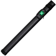 McDermott 1x1 Hard Oval Vinyl Pool/Billiard Cue Case - Black w/Clover