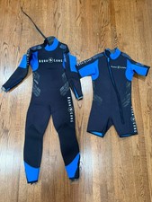Aqua Lung Dual Wetsuit 5.5mm Shorty And Full Wetsuit Size EXTRA Small Men's