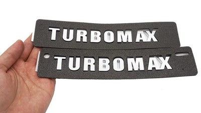 2Pcs  Hood 3D Badge Emblems Fit for Turbomax 85079242  New Chrome