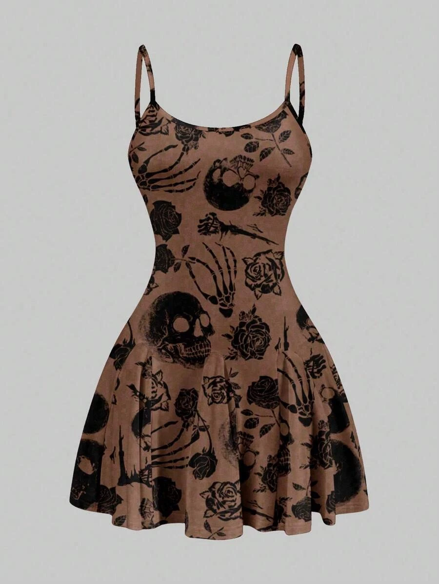 skull formal dress Vintage Skull Dress