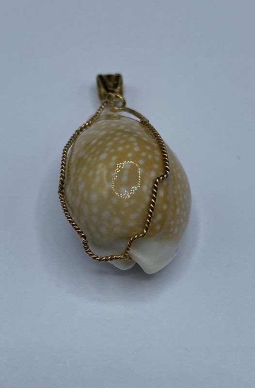 18k Gold Wrapped Shell Pendant 4.0 g