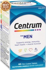 Men Multivitamin Minerals Supplement 60 Tablets Energy Immunity Heart Muscle Sup