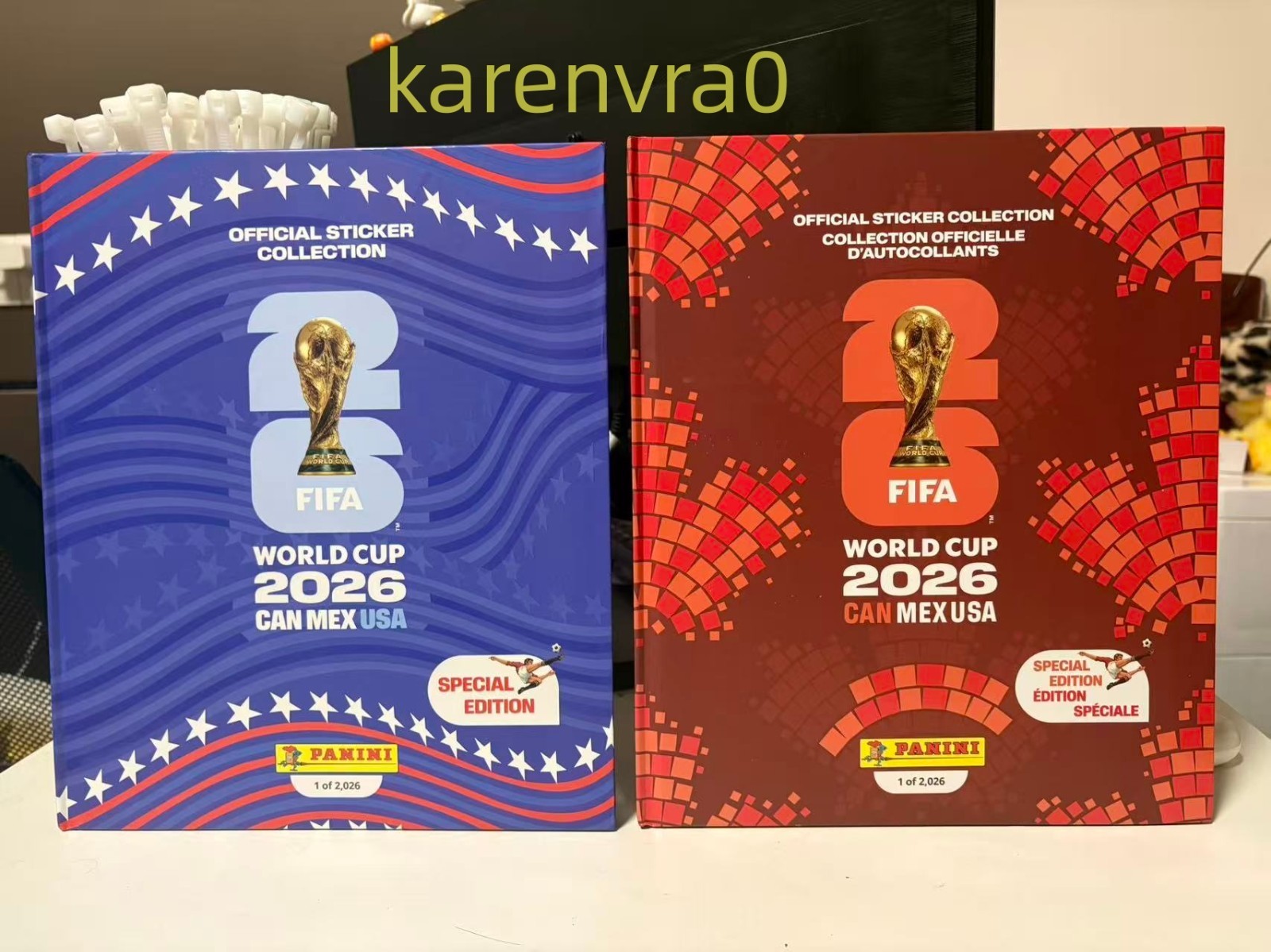 2PCS  Panini FIFA World Cup USA＋Canada  Hard Cover Album 1 of 2026 Special