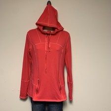 Kirkland Signature Hoodie Sweatshirt Long Sleeve Red Small Stretch