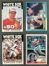 Tom Seaver 86, Morman & Karkovice RC 87, Carlton Fisk 86, Bill Almon 83, 4 Cards