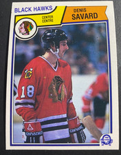 NHL, DENIS SAVARD, BLACK HAWKS, C, 1983 OPC #111, 1985 OPC, #13, NM+, SET BREAK