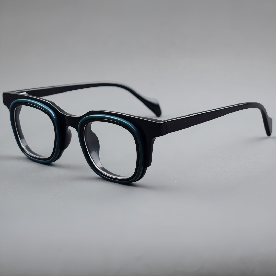 Nerd Color Blocking Acetate Eyeglasses Frame Reading Glasses Trend Men Women