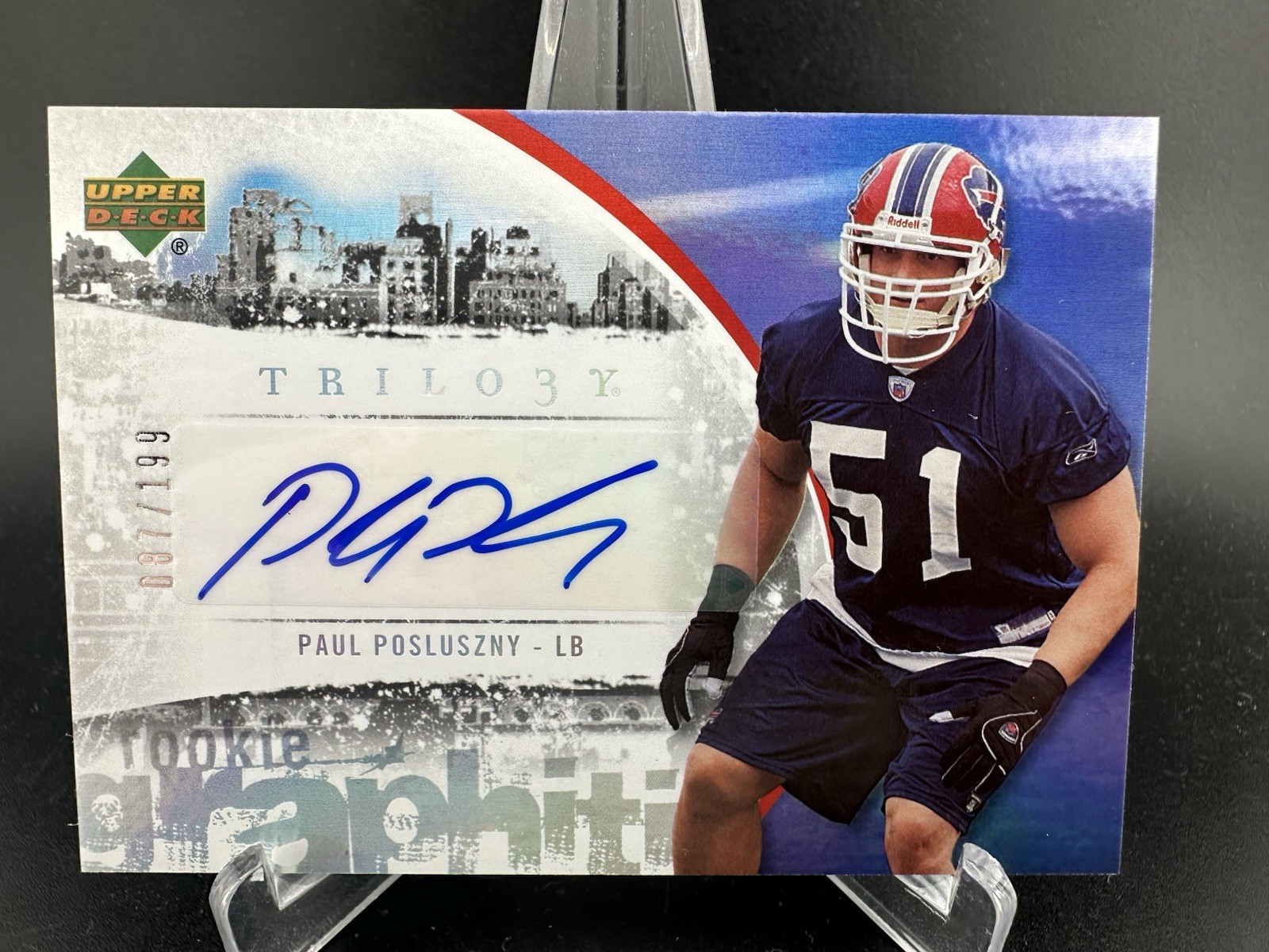 Paul Posluszny Upper Deck Trilogy Rookie Graphiti #RGPP Base