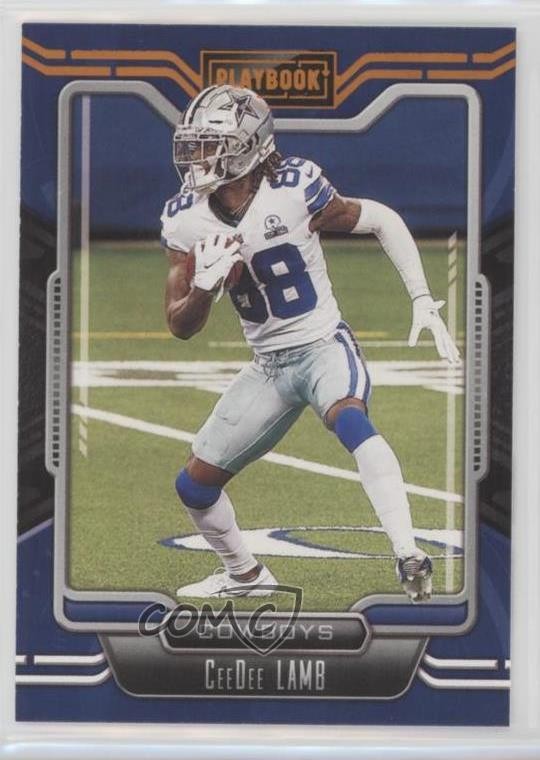 2021 Panini Playbook Orange CeeDee Lamb #25 9o3