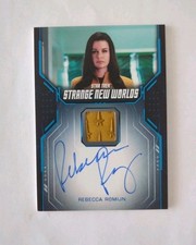 Star Trek Strange New Worlds Autograph Costume Relic Rebecca Romijn / Una SCARCE