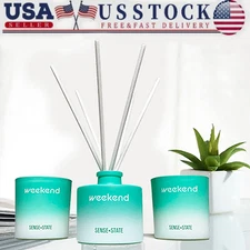 Weekend Home Fragrance Kit - Scented Candle & Reed Diffuser Set, Gift for Women.