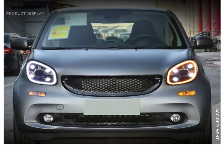 Conjunto de faros LED para Benz Smart LED DRL 2016-2019 reemplazar halógeno de fábrica Foto 4 de 4