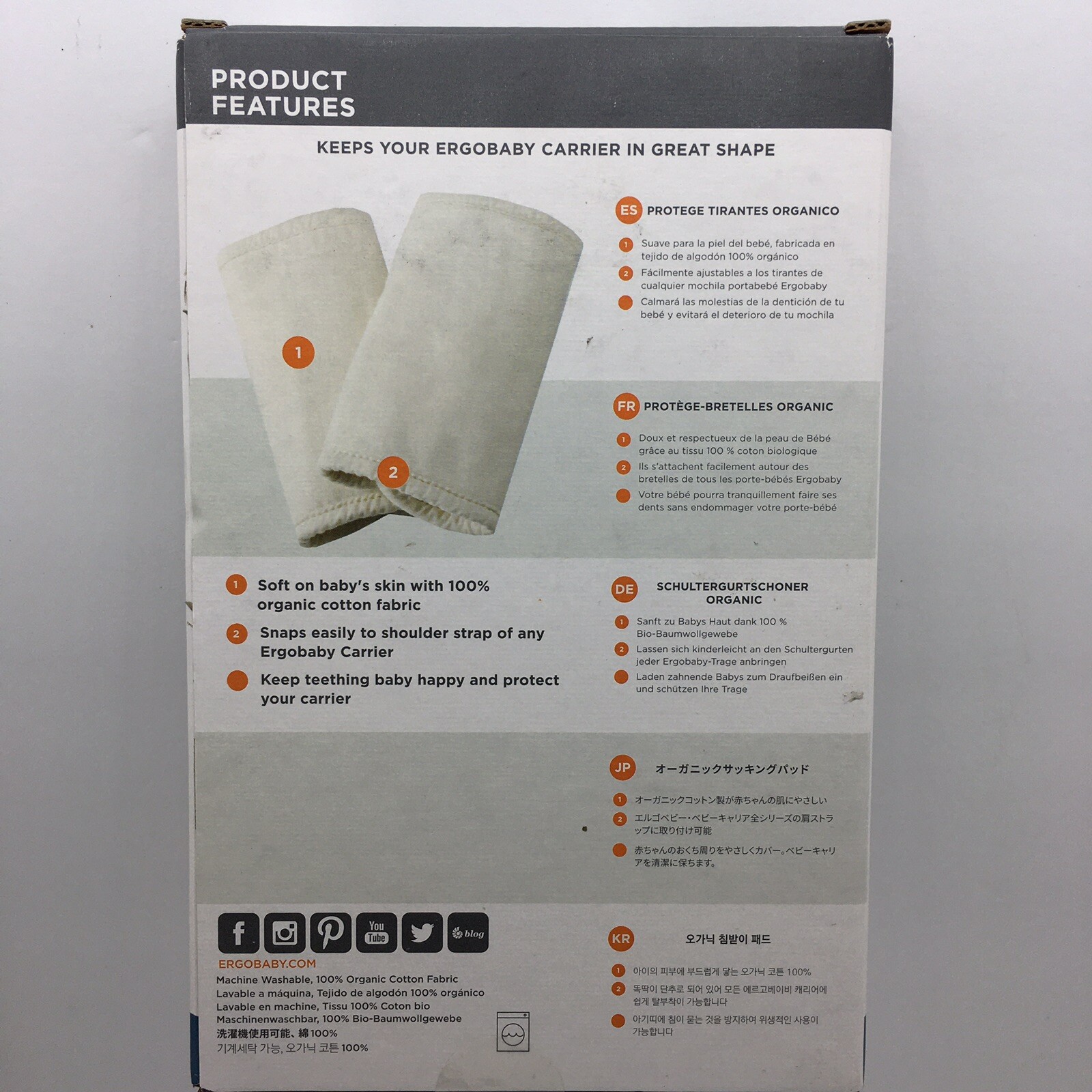 Ergobaby Tponpnl Organic Cotton Fabric Teething Pads Natural For Sale Online Ebay