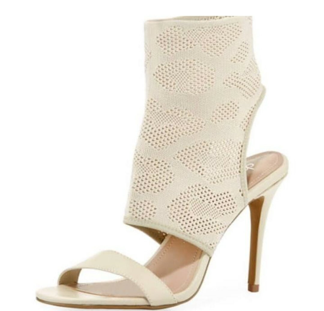 CHARLES BY CHARLES DAVID Remote Stretch-Knit Sandal Bootie Beige Size US