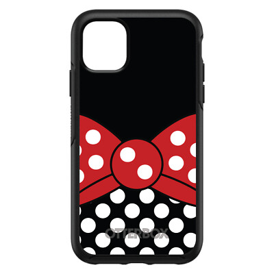 OtterBox Symmetry for Apple iPhone (Pick Model) White Polka Dot Red Bow Minnie