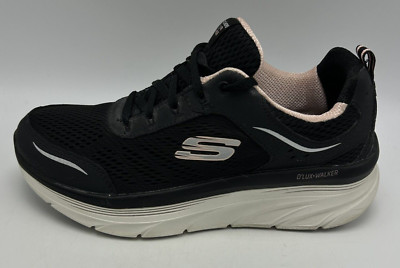 Skechers Sneakers Womens 9.5 D Lux Walker 149023 Black Running Shoes Pink