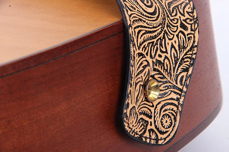 Correa de guitarra de cuero PU ajustable correa de bajo eléctrico patrón de piel de serpiente Foto 3 de 4