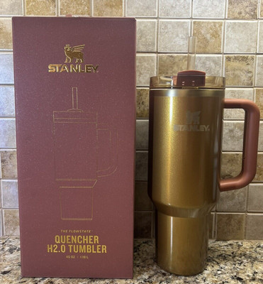 NEW IN HAND STANLEY 40OZ FLOWSTATE QUENCHER H20 TUMBLER COPPER TINSEL EDITION #2