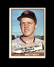Milt May Signed Authentic 1976 Topps Traded Detroit Tigers Autograph