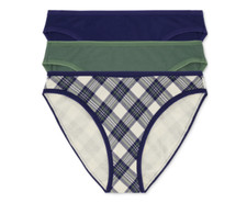 GapBody Women's 3-Pk Organic Cotton Bikini Underwear Multicolor Size XS 5831