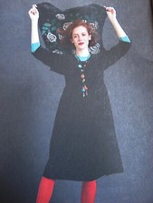 "Gudrun Sjöden" schwarzes Velourskleid in Gr. XXL