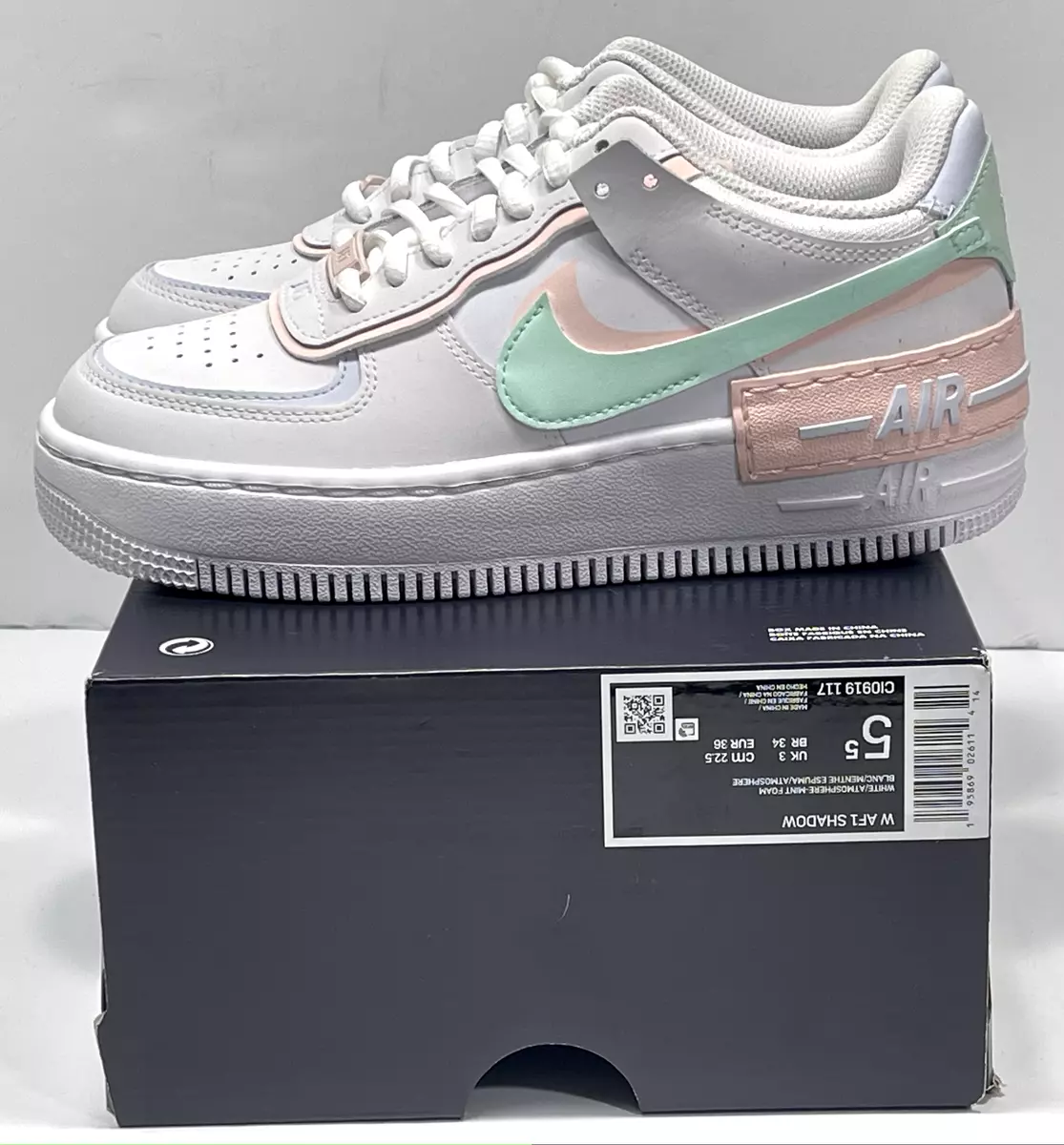 Nike's New Air Force 1 Shadow White/Blue/Pink