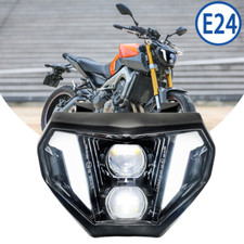 E24 Motocycle LED Headlight Emark Adjustable For Yamaha MT09 FZ09 2014 2015 2016