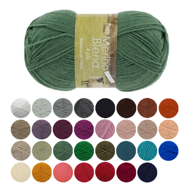 King Cole Wool Yarn Merino Blend 4 Ply Superwash Knitting Crochet 180m 50g