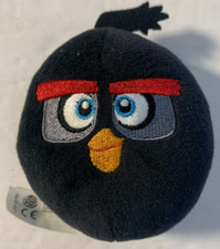 Angry Birds Mini Plush Black Bomb Bird- Burger King Collectible Video Game Plush