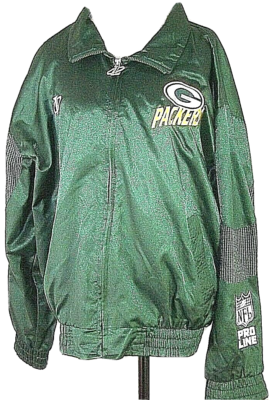 GREEN BAY PACKERS NFL LOGO ATHLETIC PRO-LINE ZIP-UP MEN'S XL SEWN