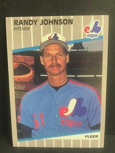 Randy Johnson 1989 Fleer Marlboro Sign Error Variation Rookie Card #381 Rare L1