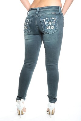 NEW MISS ME WOMEN'S FASHION TEAL SKINNY 
