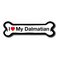 Magnet Me Up I Love My Dalmatian Dog Bone Car Magnet - 2x7 Dog Bone Auto Truck D