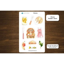Picnic Sticker Sheet | Planner and Journal Stickers | Decoration Stickers