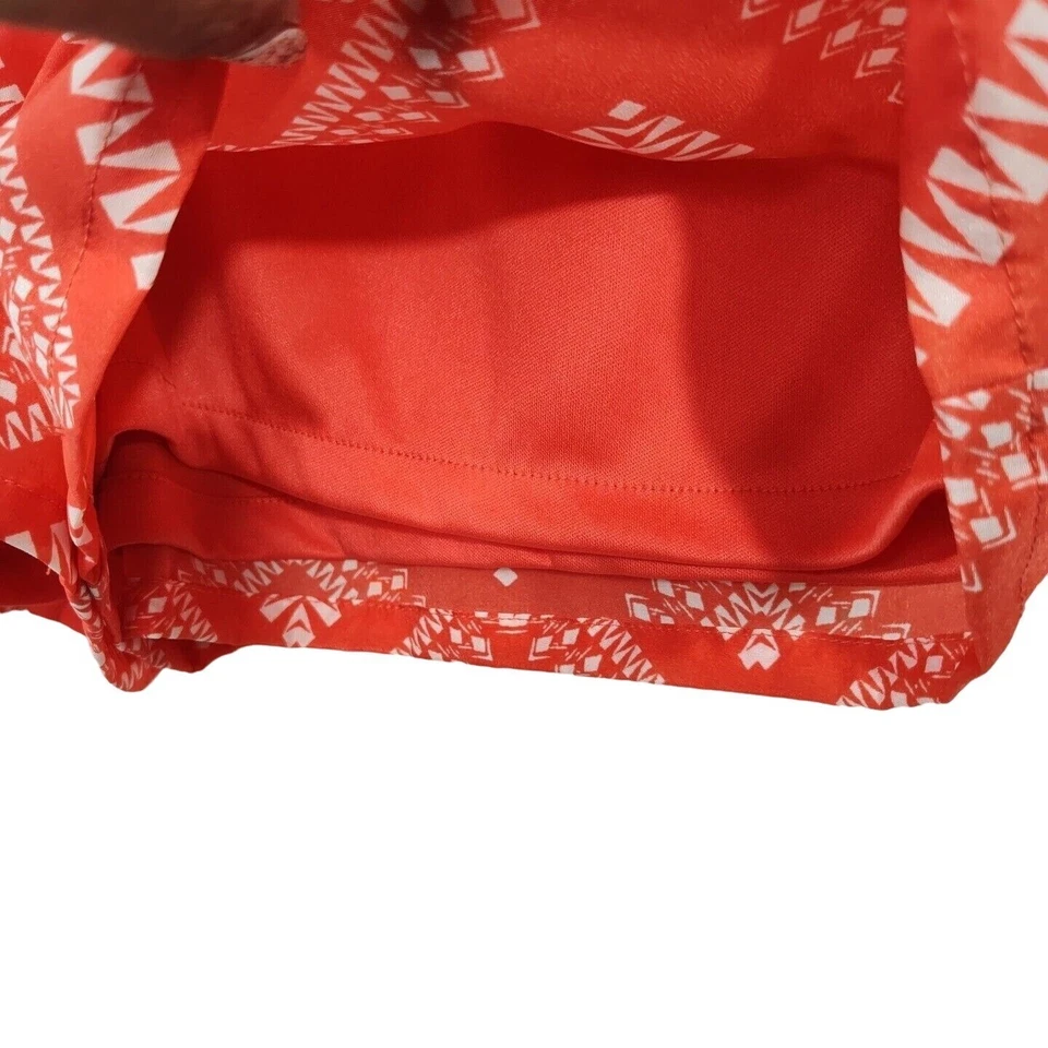 Pantalones Cortos Jolt Juniors Talla 13 Naranja Blanco Cremallera Expuesta Geométrica DEFECTUOSOS Foto 2 de 4