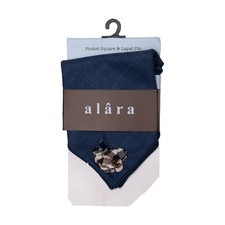 Alara Pocket Square  Lapel Pin Blue 3371