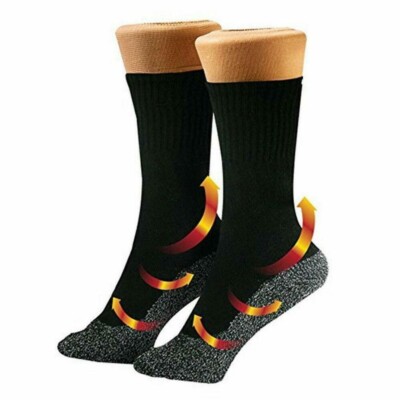 35° Below Aluminized Fibers Socks no More cold feet Unisex Large Black NEW