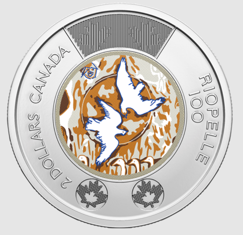 2023 Canada Jean Paul Riopelle Pair of toonies 2 x $2 coloured