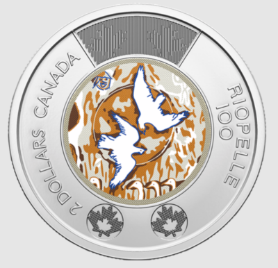 2023 Canada Jean Paul Riopelle Pair of toonies 2 x $2 coloured