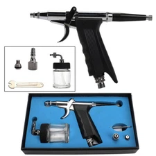 Airbrush Compressor Kit Dual Action Trigger Air Brush Spray Gun Set Paint Tattoo
