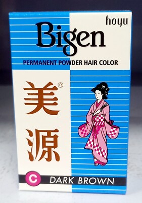Bigen Permanent Powder Hair Color Dark Brown (2 Packs x 6g)