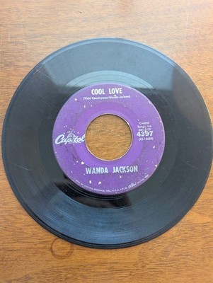 45 rpm rockabilly WANDA JACKSON Let's Have a Party/Cool Love  1960 Capitol