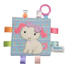 6" 6" Taggies Crinkle Me Sister Puppy Hanging Security Blanket Portable Baby Toy