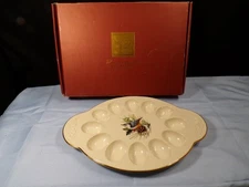 Lenox Winter Greetings Deviled Egg Platter Tray Excellent Condition w/ Box