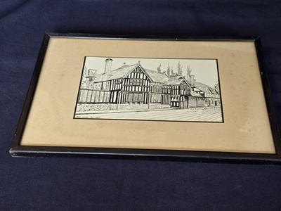Artwork - The Porch House, Potterne, Wiltshire. Pen and Ink Original. 1936.