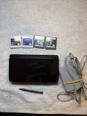 Nintendo 3DS Black Handheld Gaming Console w/ 4 Games (NO SD CARD)