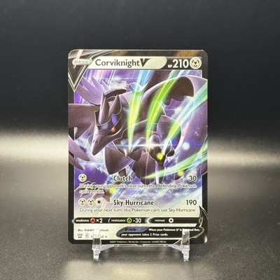 POKEMON SWSH BATTLE STYLES #109 CORVIKNIGHT V ULTRA RARE HOLO - NM